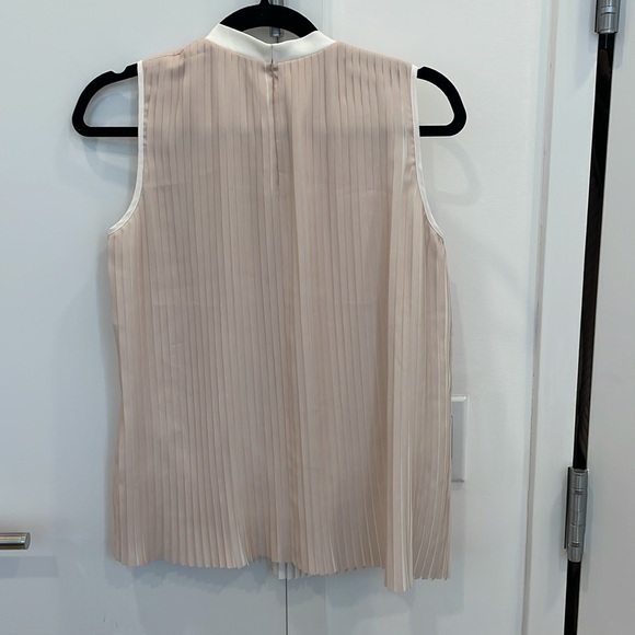 Cos pleated top beige and cream size 4 - Picture 3 of 3